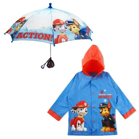 Paw Patrol Slicker and Umbrella Rain-wear Set