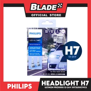 Philips LED-HL/H7 Ultinon Pro5000 HL Lumileds TopContact LED  160% Brighter 5800 K Pure White Light 12-24V