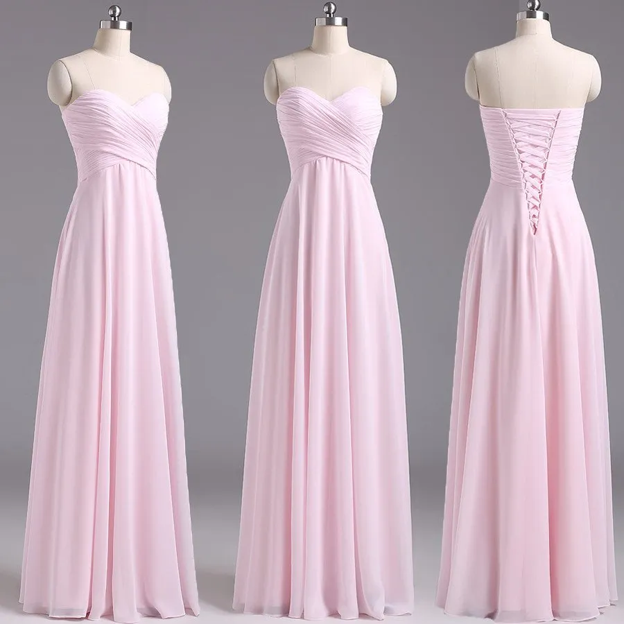 Pink Bridesmaid Dresses, Lovely Bridesmaid Dresses, Long Formal Gowns