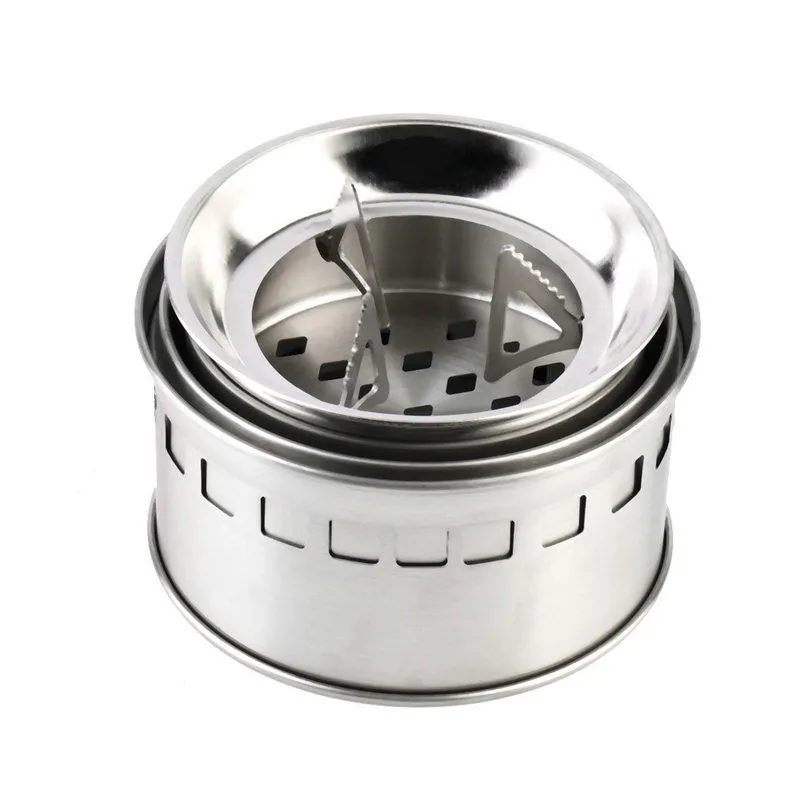 Portable Lightweight Stainless Steel Wood Burning Camping Stove