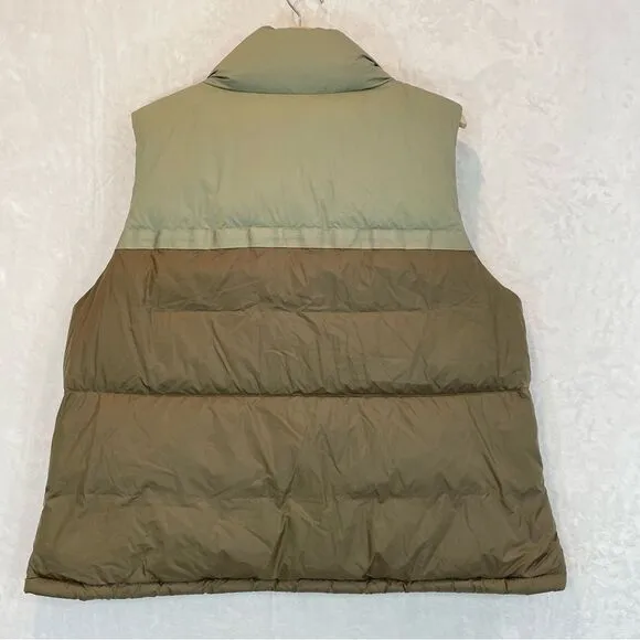 Prana Vest Puffer Contrast 2 Tone Insulated Snap Outdoor Hellebore XL