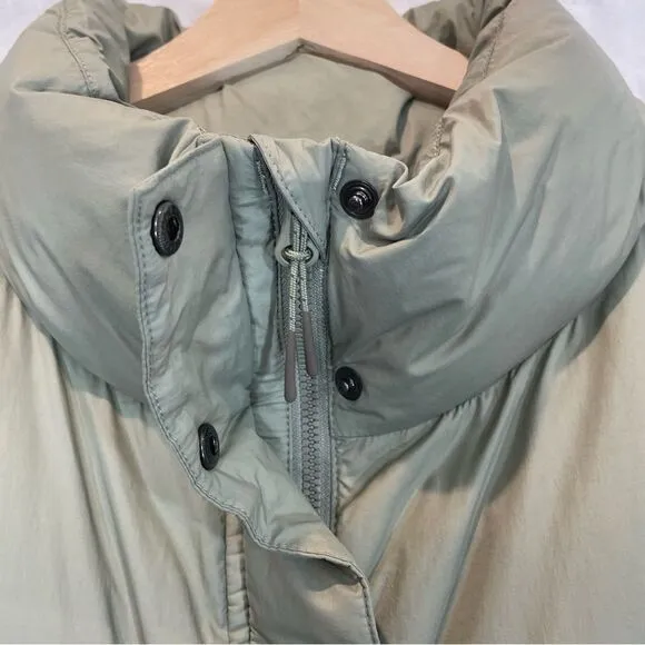 Prana Vest Puffer Contrast 2 Tone Insulated Snap Outdoor Hellebore XL