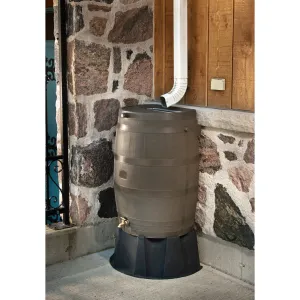 Rain Barrel Stand for 50 Gallon Rain Barrel Flat Back RTS Home Accents Black NEW