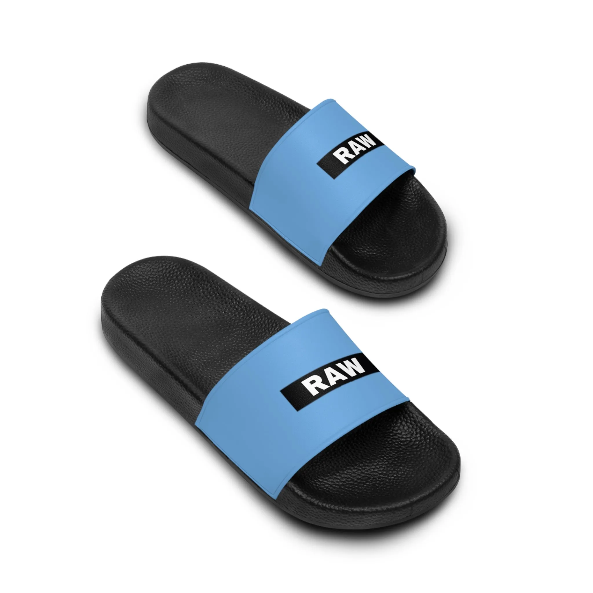 Raw Sushi "RAW STAMP" Slide Sandals nipsey blue