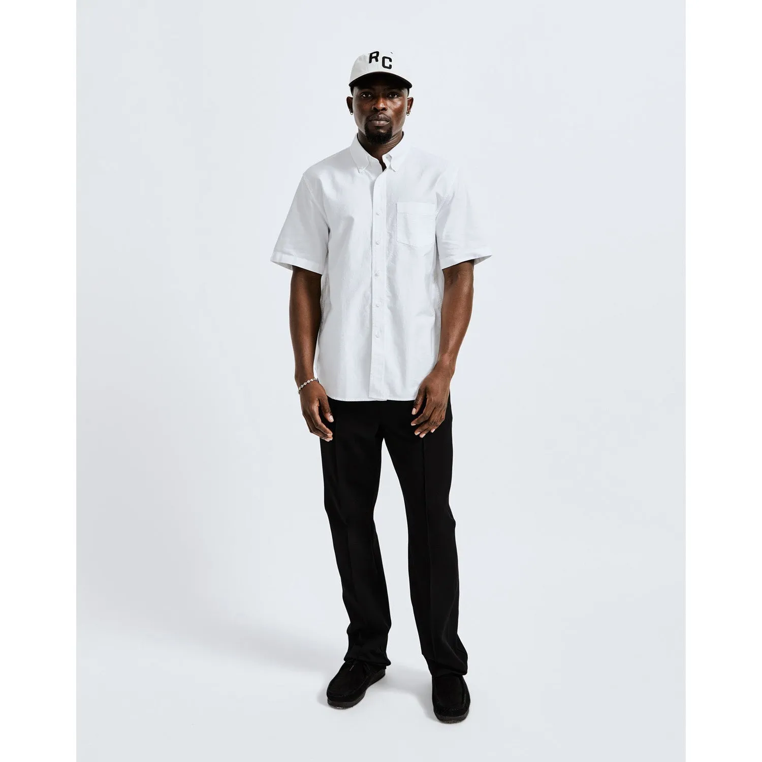 Reigning Champ Men Woven Windsor Oxford Shirt White RC-8003-WHT