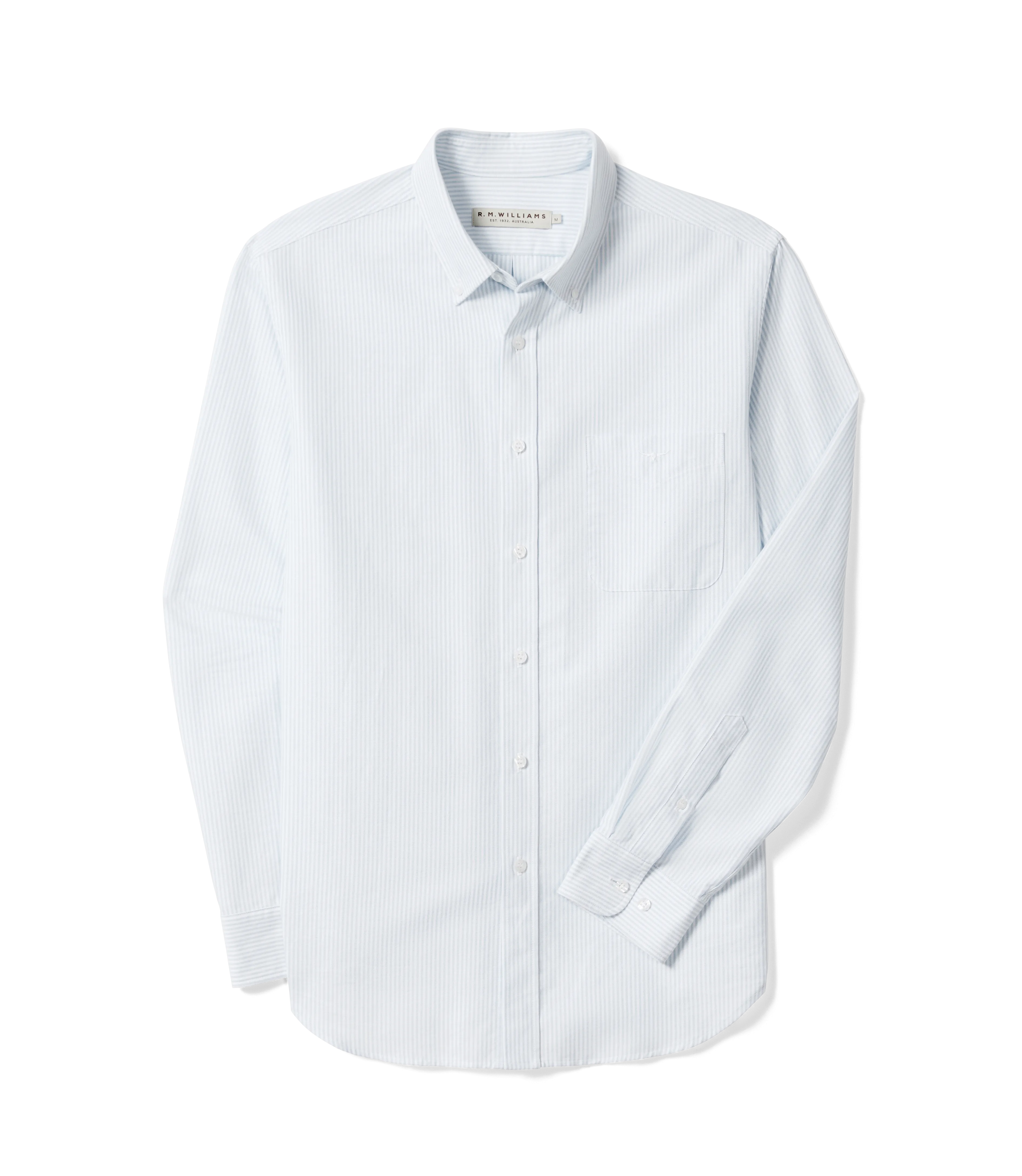 R.M. Williams Regular Oxford Shirt - Blue/White