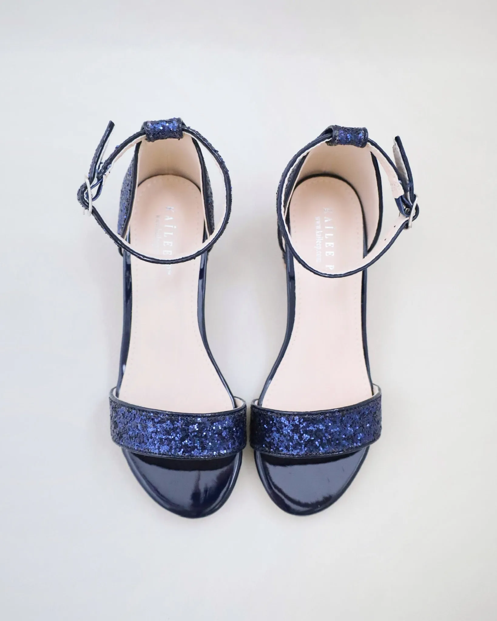 Rock Glitter Low Block Heel Girls Sandals