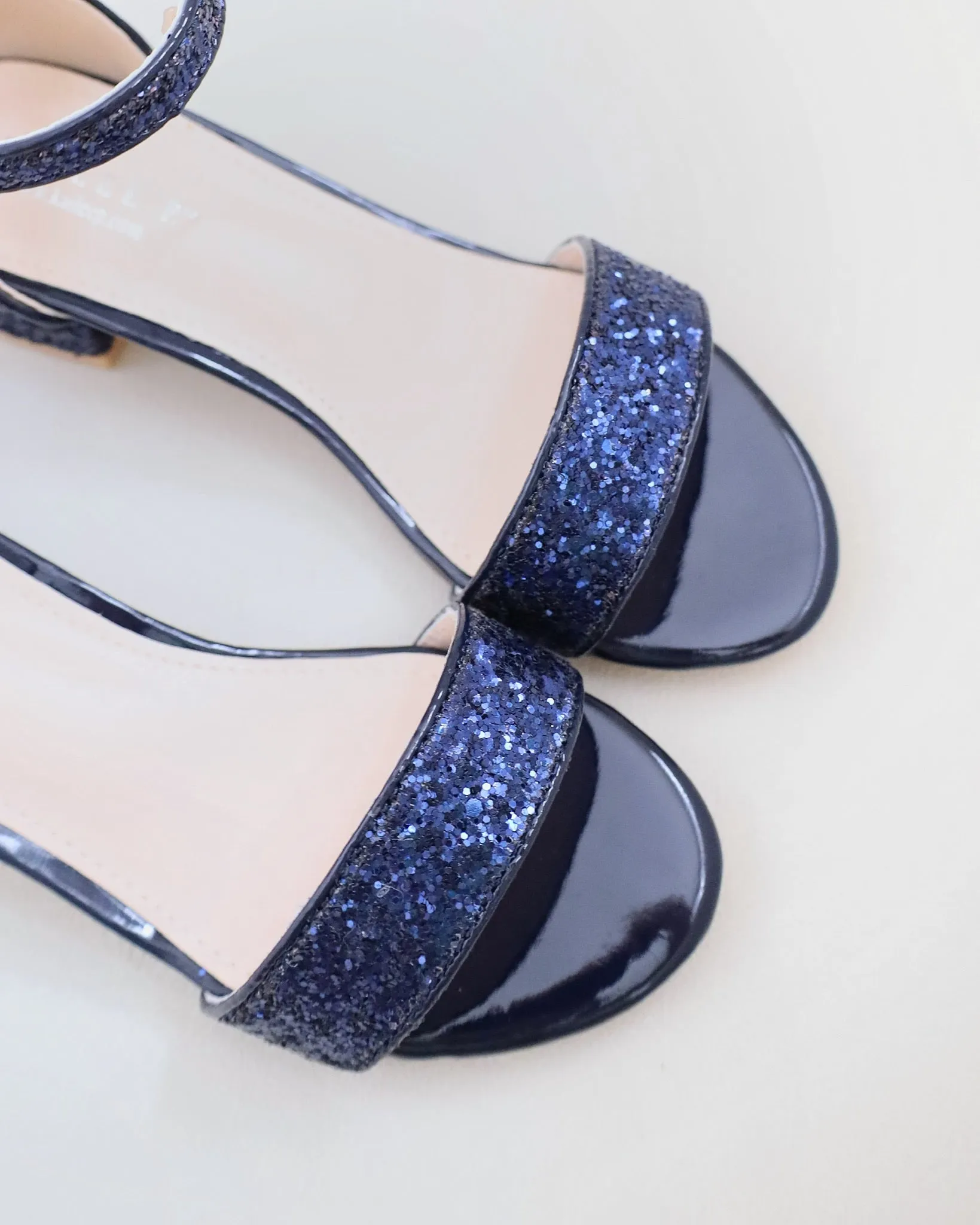 Rock Glitter Low Block Heel Girls Sandals