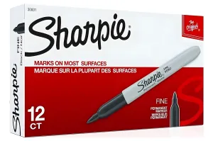 Sharpie Permanent Marker Fine Tip | 12pcs