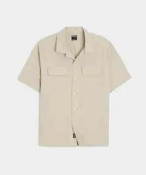 Short-Sleeve Pocket Shirt in Stone