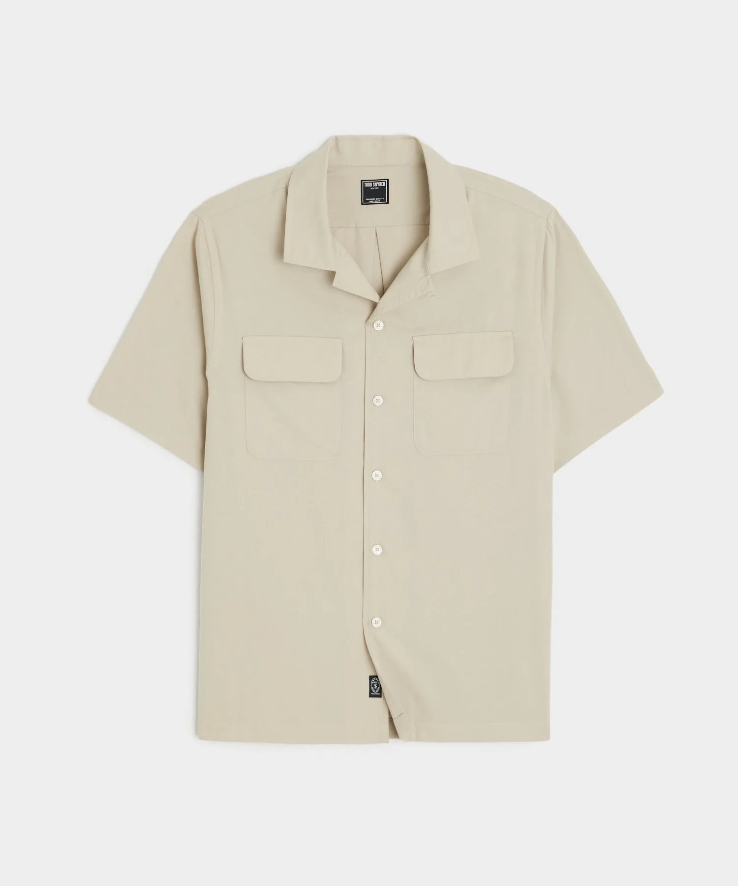 Short-Sleeve Pocket Shirt in Stone