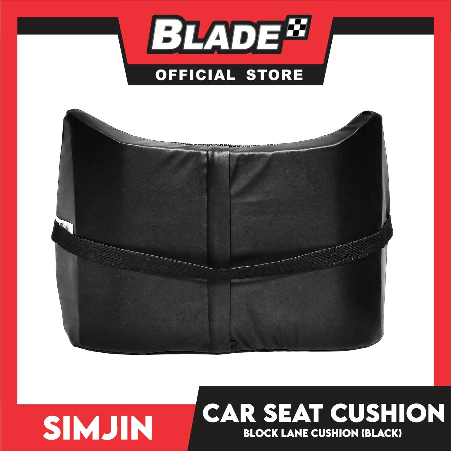 Simjin Car Headrest Pillow Lane Cushion With Strap 39cm (Black) Support Pain Relief For Office Chair, Home, Car Driving, Memory Foam And Breathable Cover, Comfortable Ergonomic Design