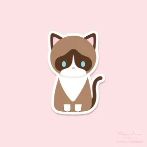 Snowshoe Cat Vinyl Sticker