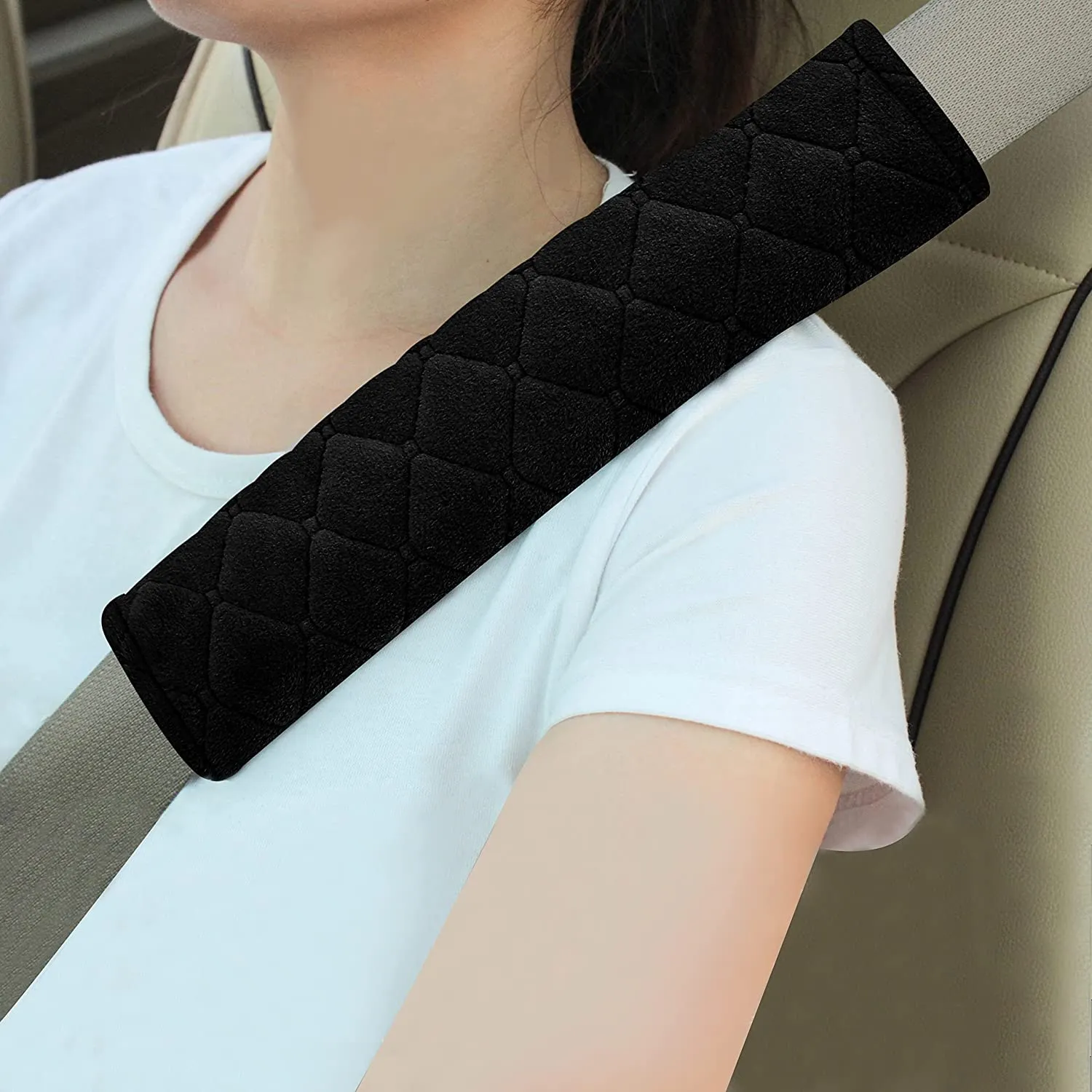 Soft Auto Seat Belt Cover Seatbelt Shoulder Pad Cushions 2 PCS Universal Fit for All Cars and Backpack for a More Comfortable Driving Car Accessories