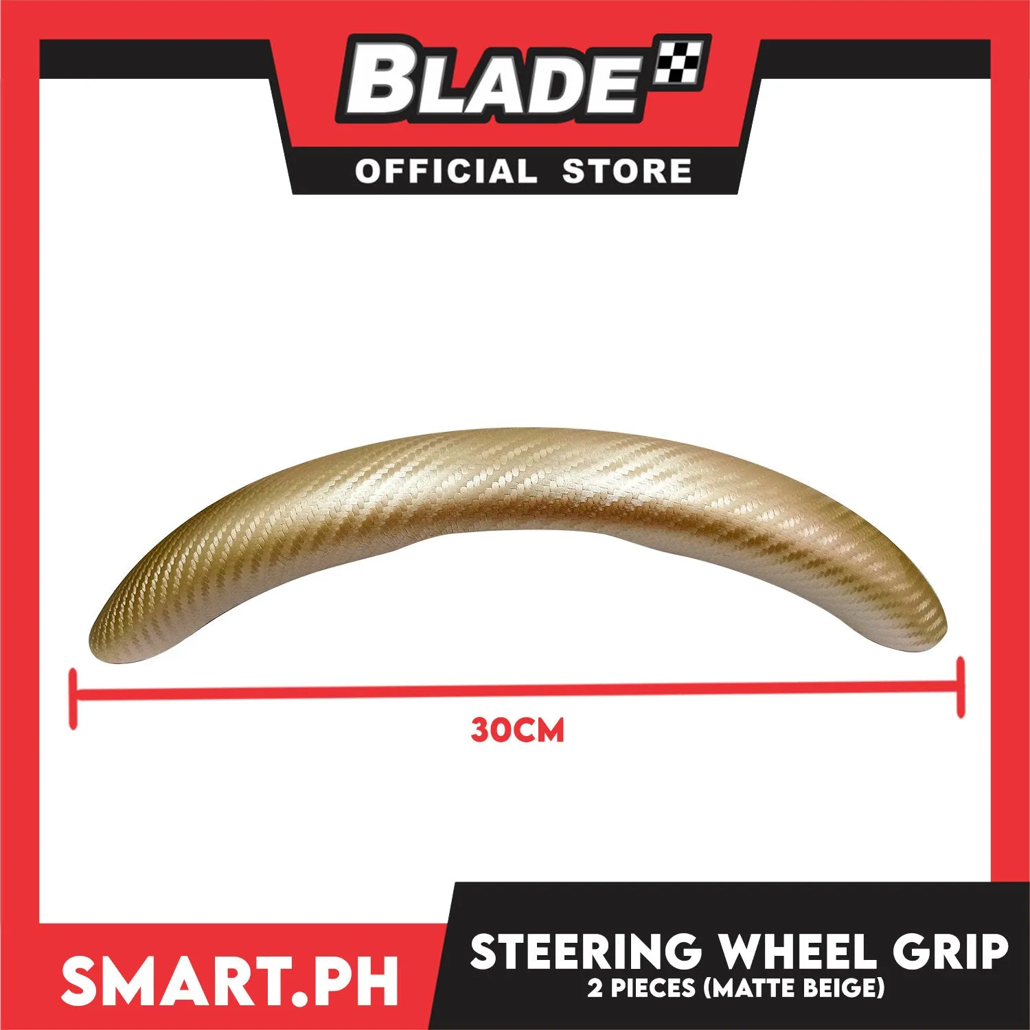 Steering Wheel Cover Grip Set of 2pcs (Matte Beige)