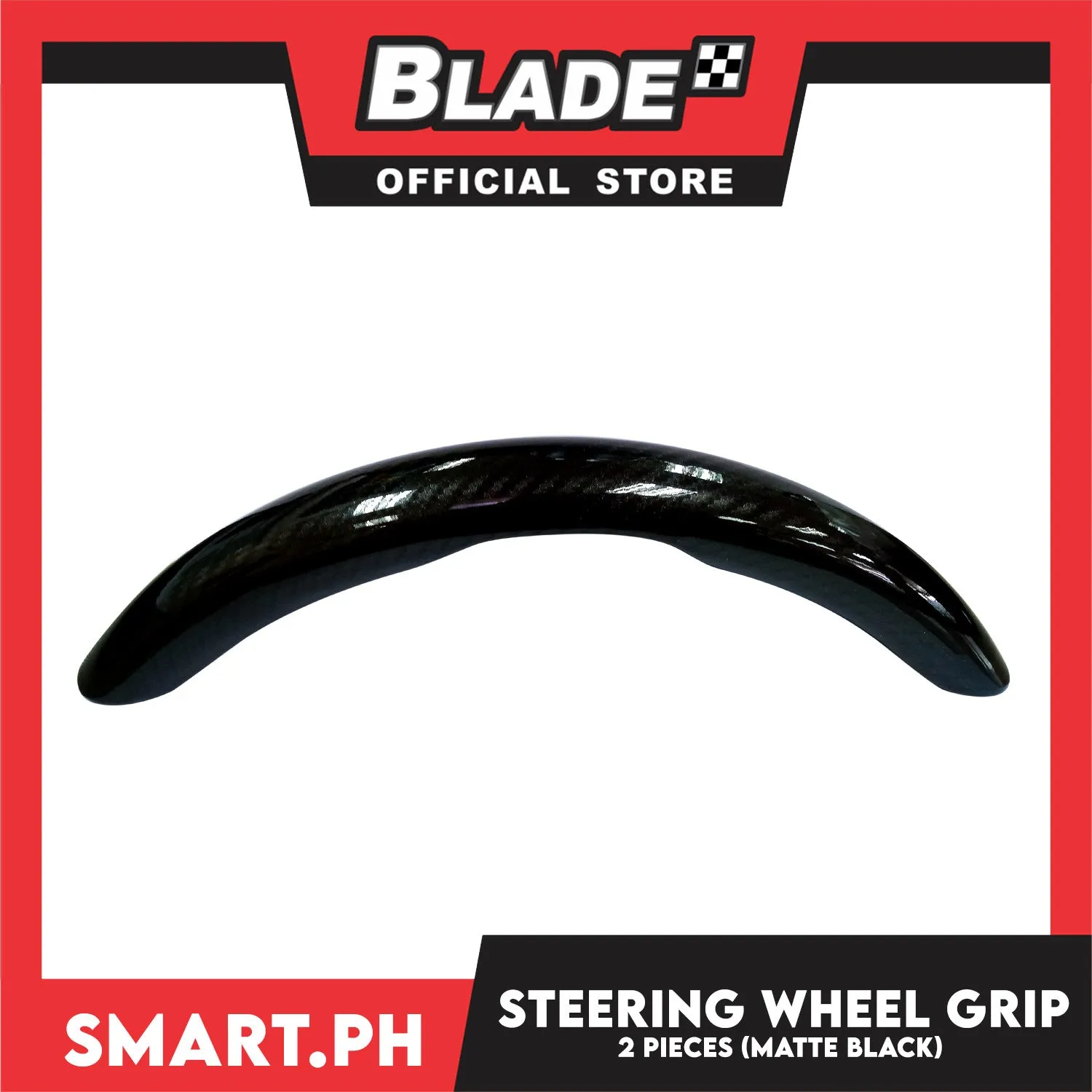 Steering Wheel Cover Grip Set of 2pcs (Matte Black)
