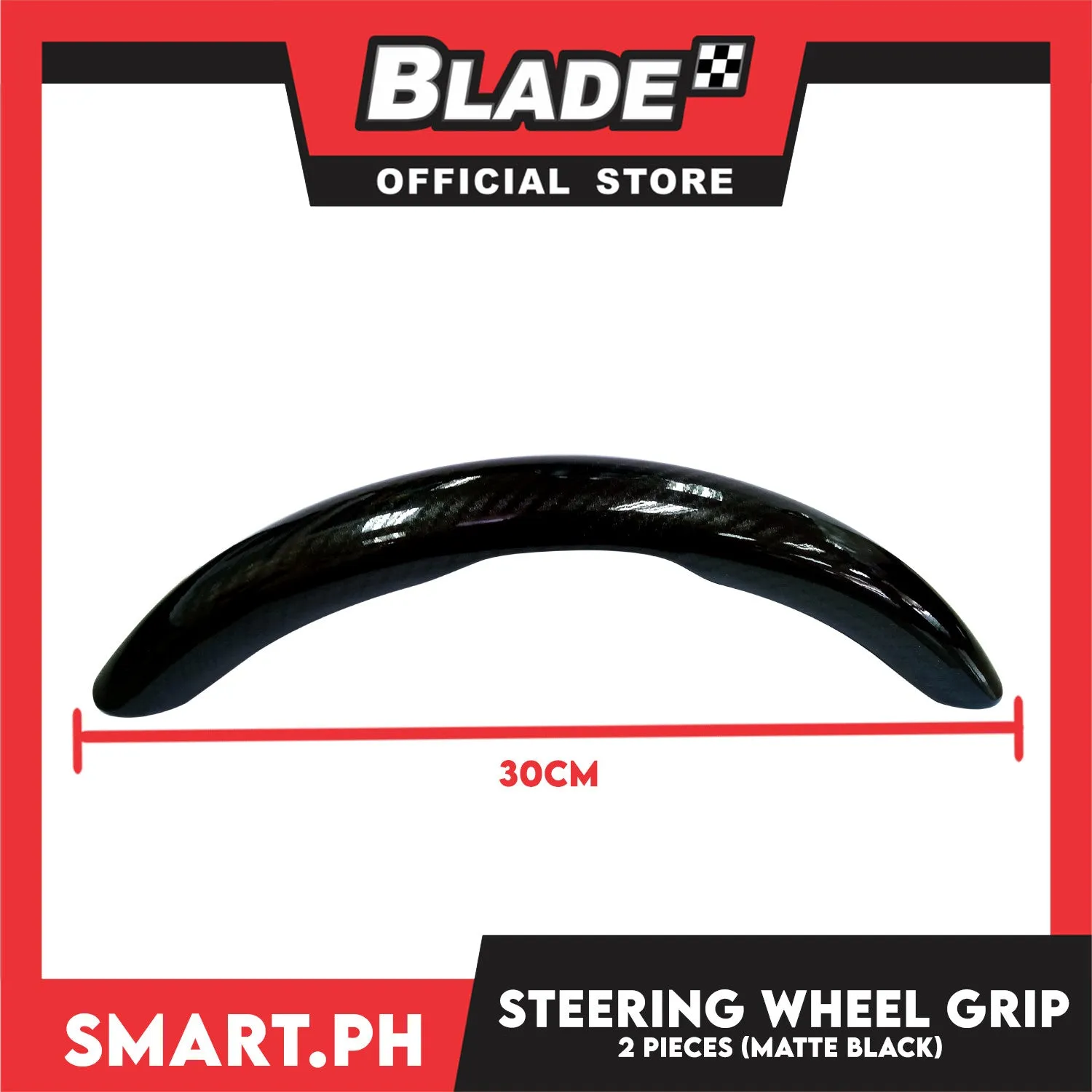 Steering Wheel Cover Grip Set of 2pcs (Matte Black)