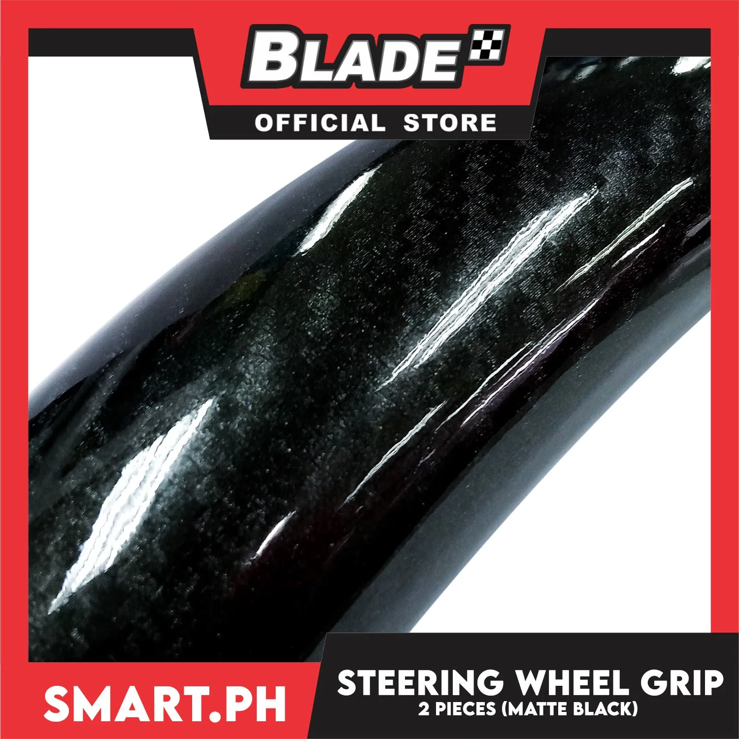 Steering Wheel Cover Grip Set of 2pcs (Matte Black)