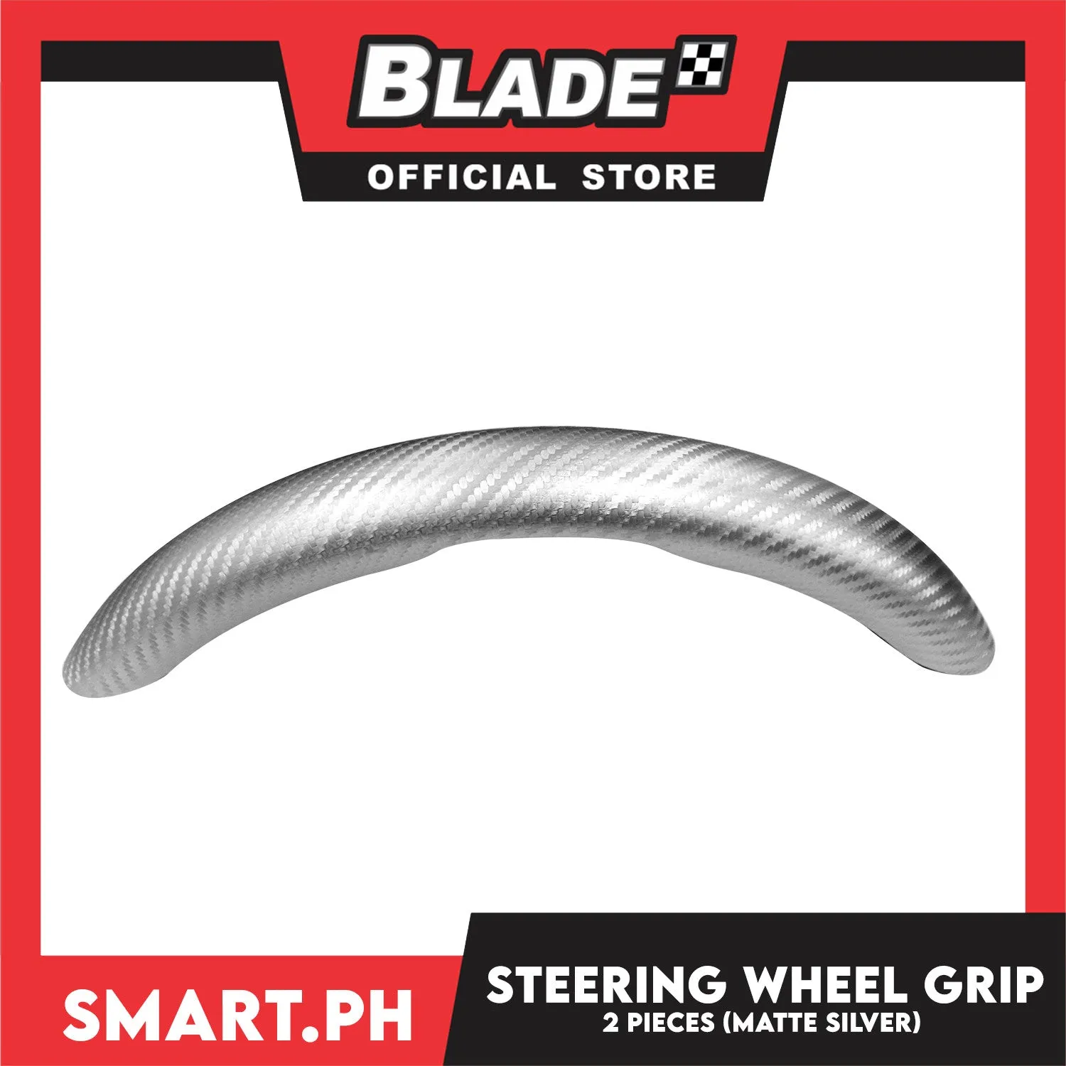 Steering Wheel Cover Grip Set of 2pcs (Matte Silver)