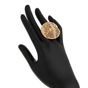 Stylish Hollow Round Disk Adjustable Ring