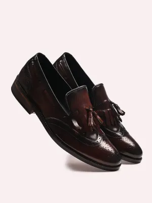 Stylish Kiltie Leather Loafers | Brown