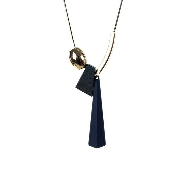 Stylish Long Wooden Necklace