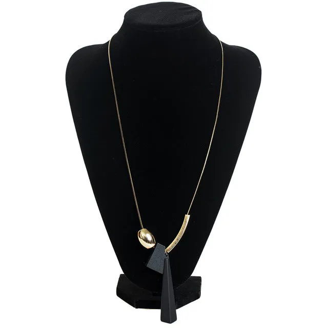 Stylish Long Wooden Necklace