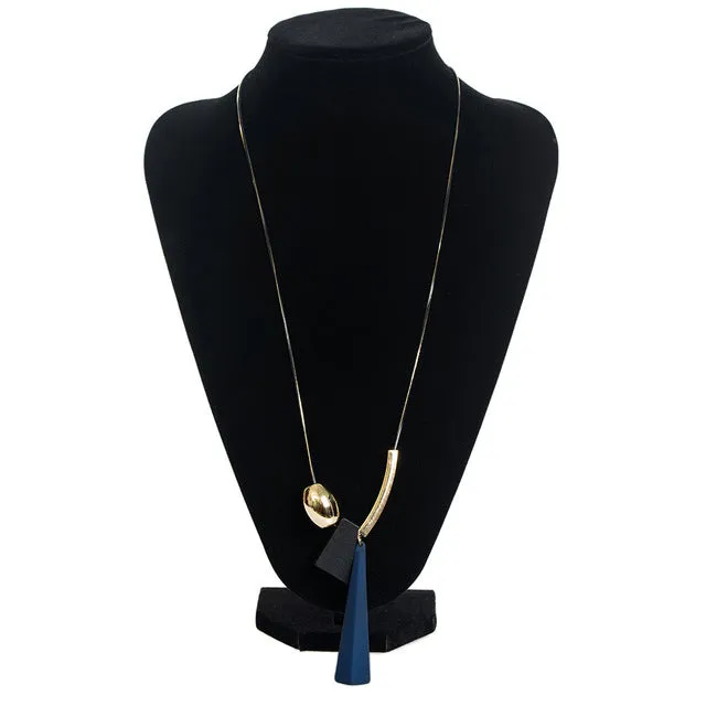 Stylish Long Wooden Necklace