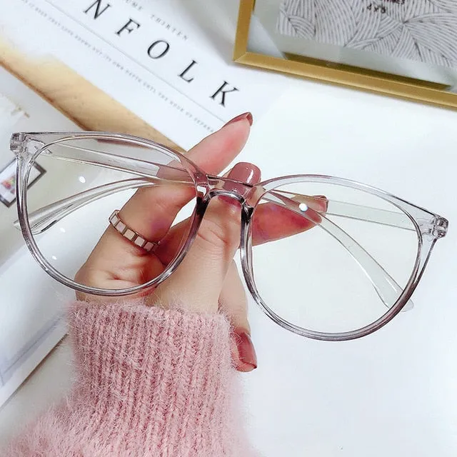 Stylish Transparent Blue Light Blocking Eyeglasses