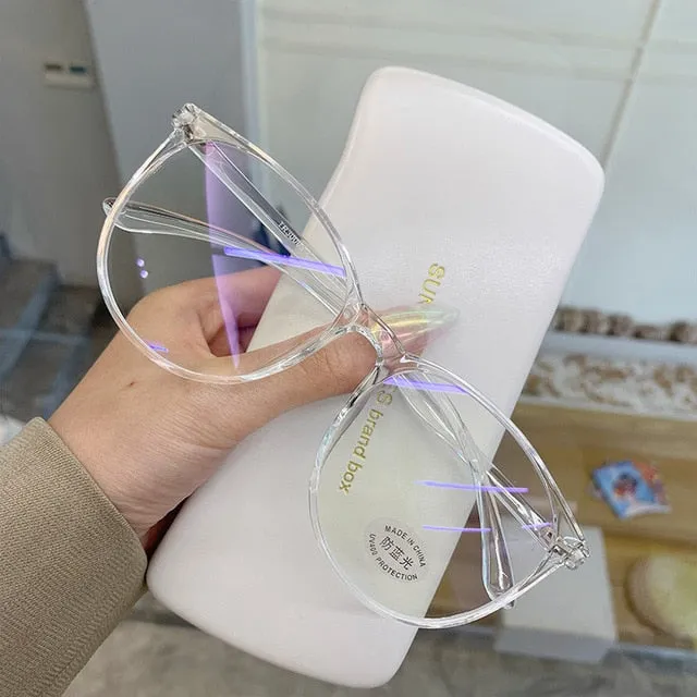 Stylish Transparent Blue Light Blocking Eyeglasses