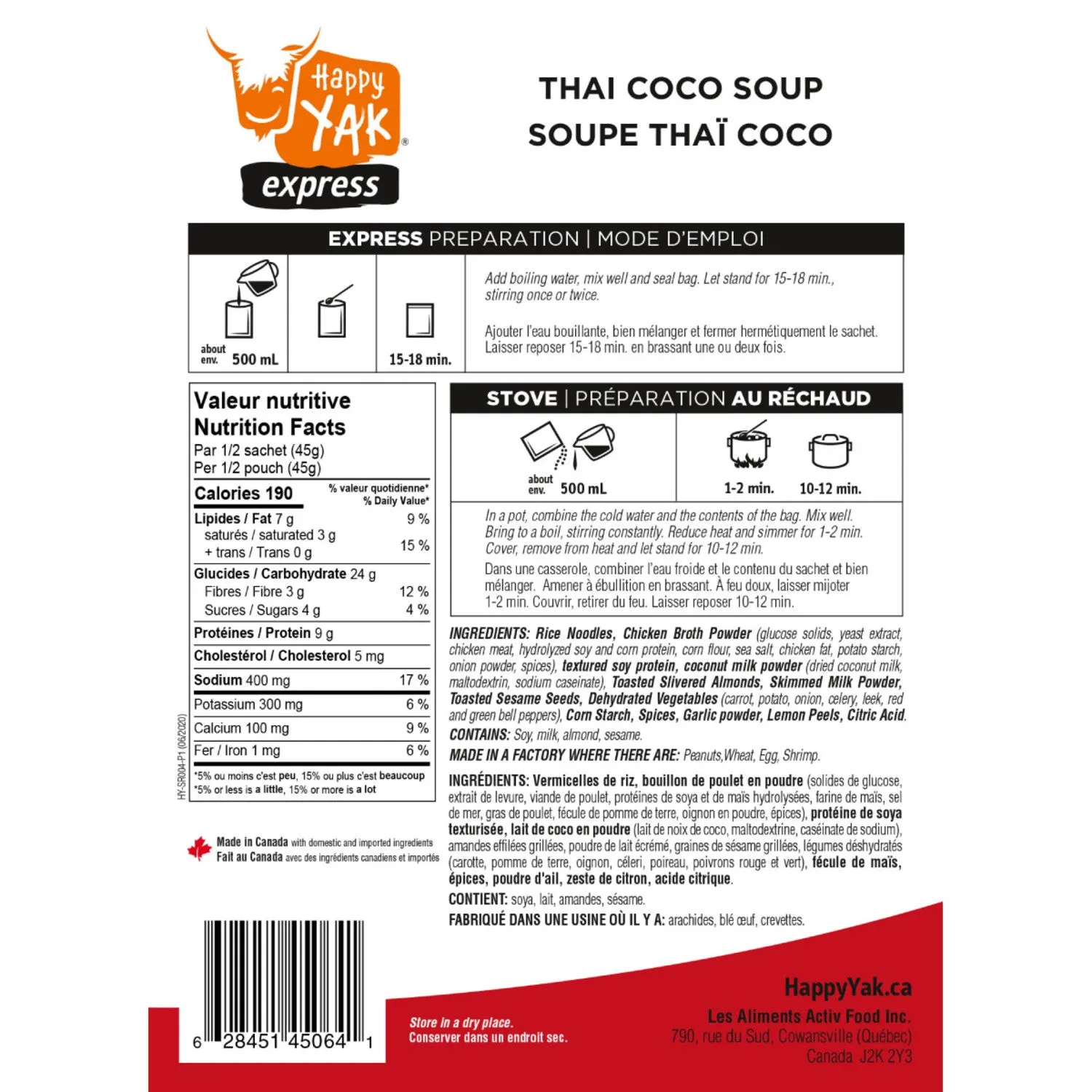 Thai Coco Soup (Gluten Free)