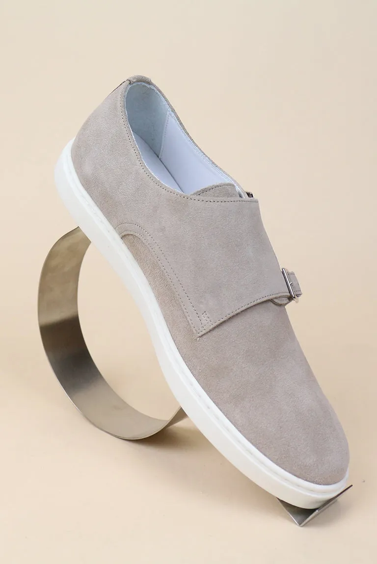 The Jaxon in Taupe Suede Monk Strap