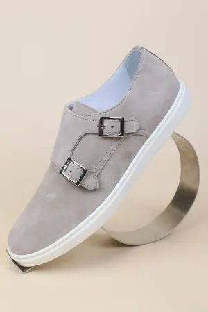 The Jaxon in Taupe Suede Monk Strap