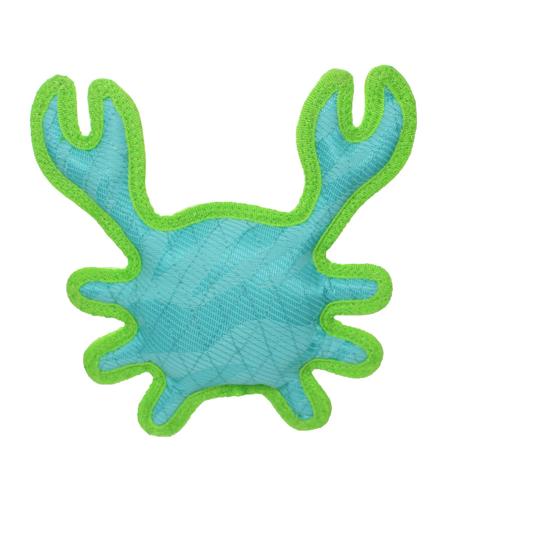 Tuffy Dog Toys - VIP Products - DuraForce Crab Tiger - Blue/Green, Durable, Squeaky Dog Toy