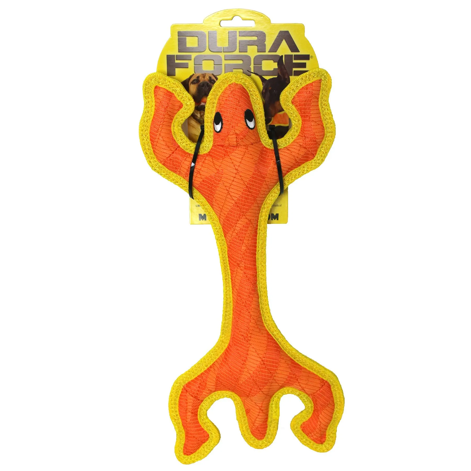Tuffy Dog Toys - VIP Products - DuraForce Lizard - Orange, Durable, Squeaky Dog Toy