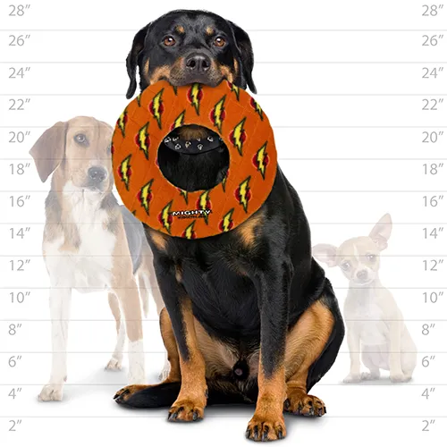 Tuffy Dog Toys - VIP Products - Mighty Ring - Orange, Durable, Squeaky Dog Toy, No Stuffing