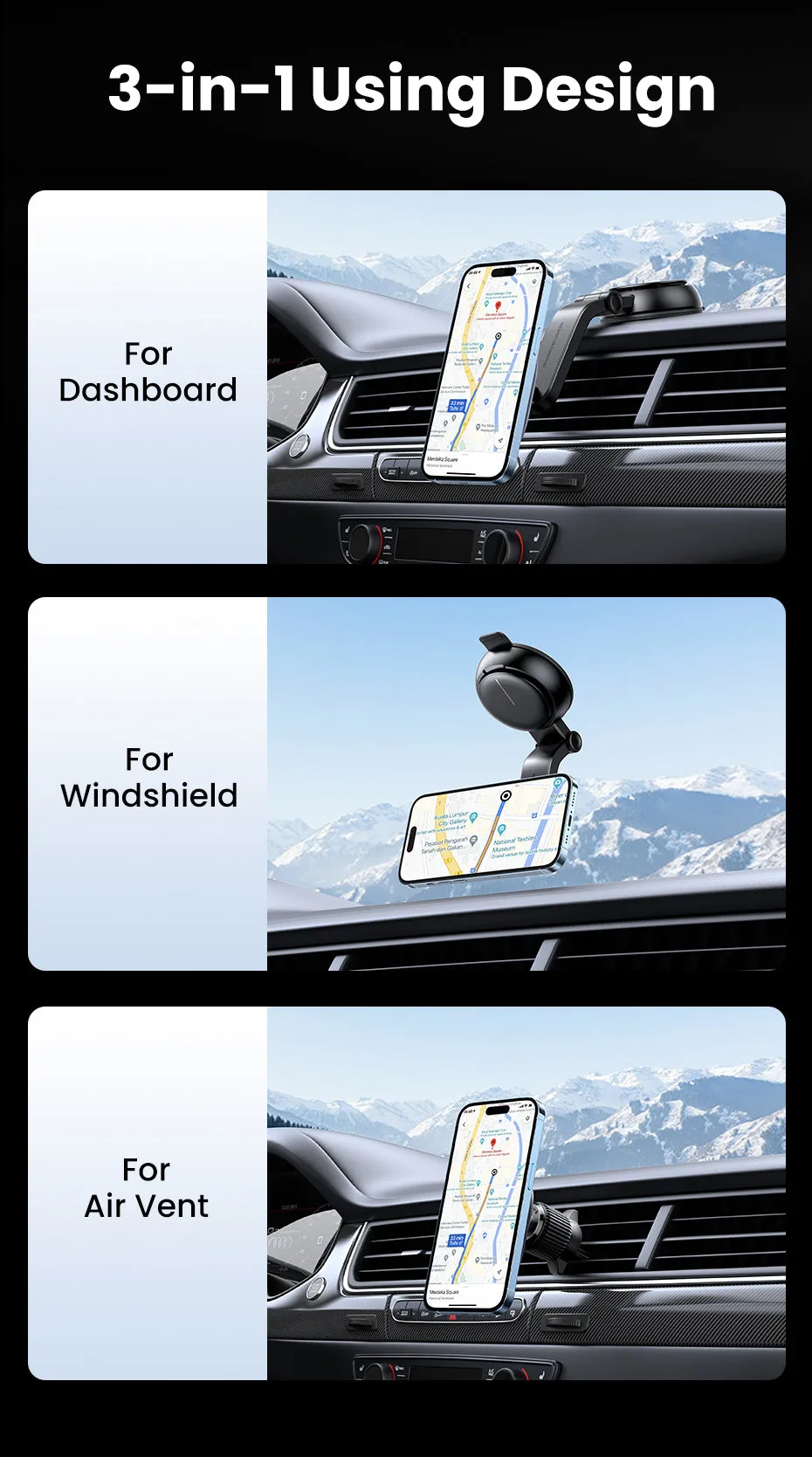 Ugreen Magnetic Car Wireless Charger 15W CD345