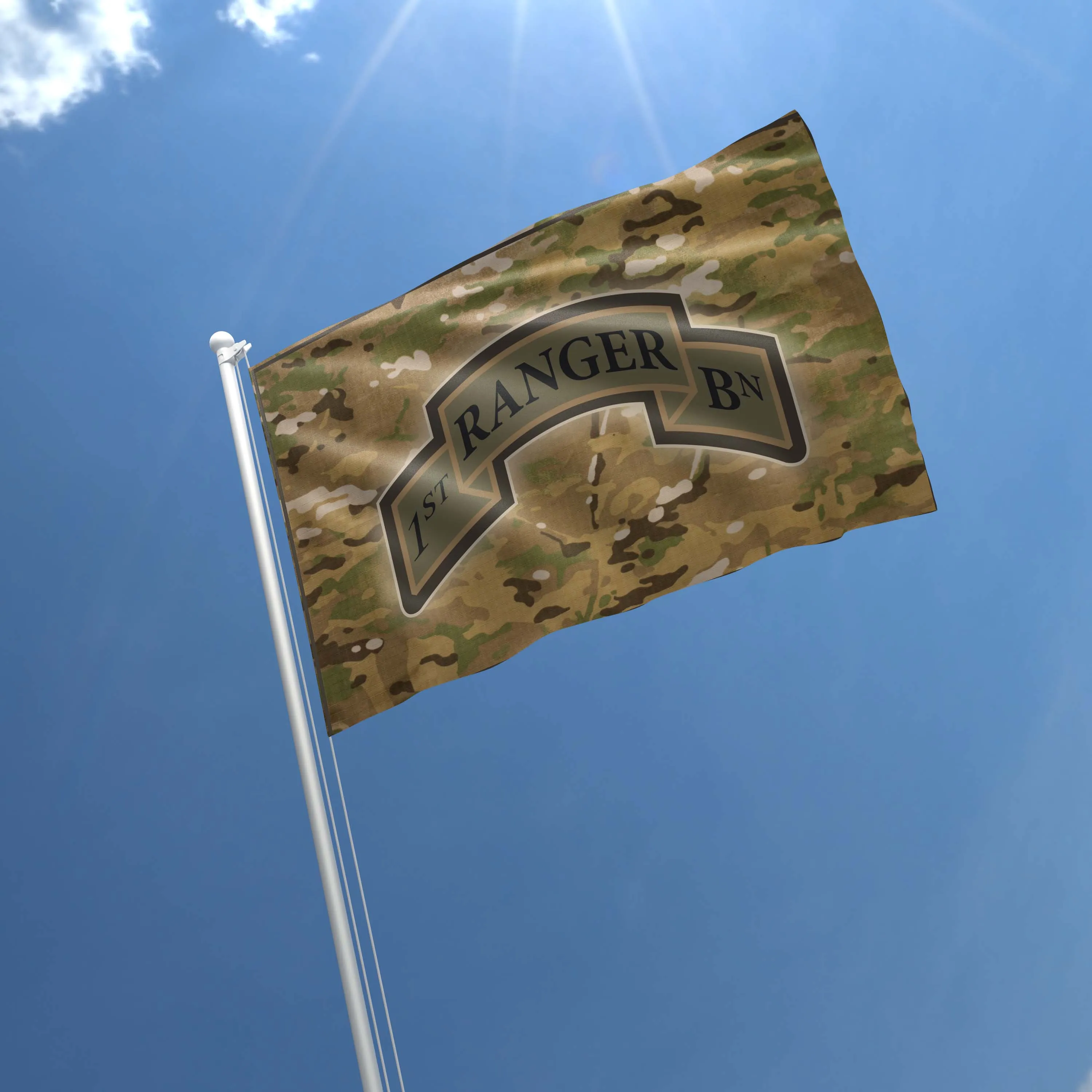 US Army Ranger Battalion Insignia Flag Banner