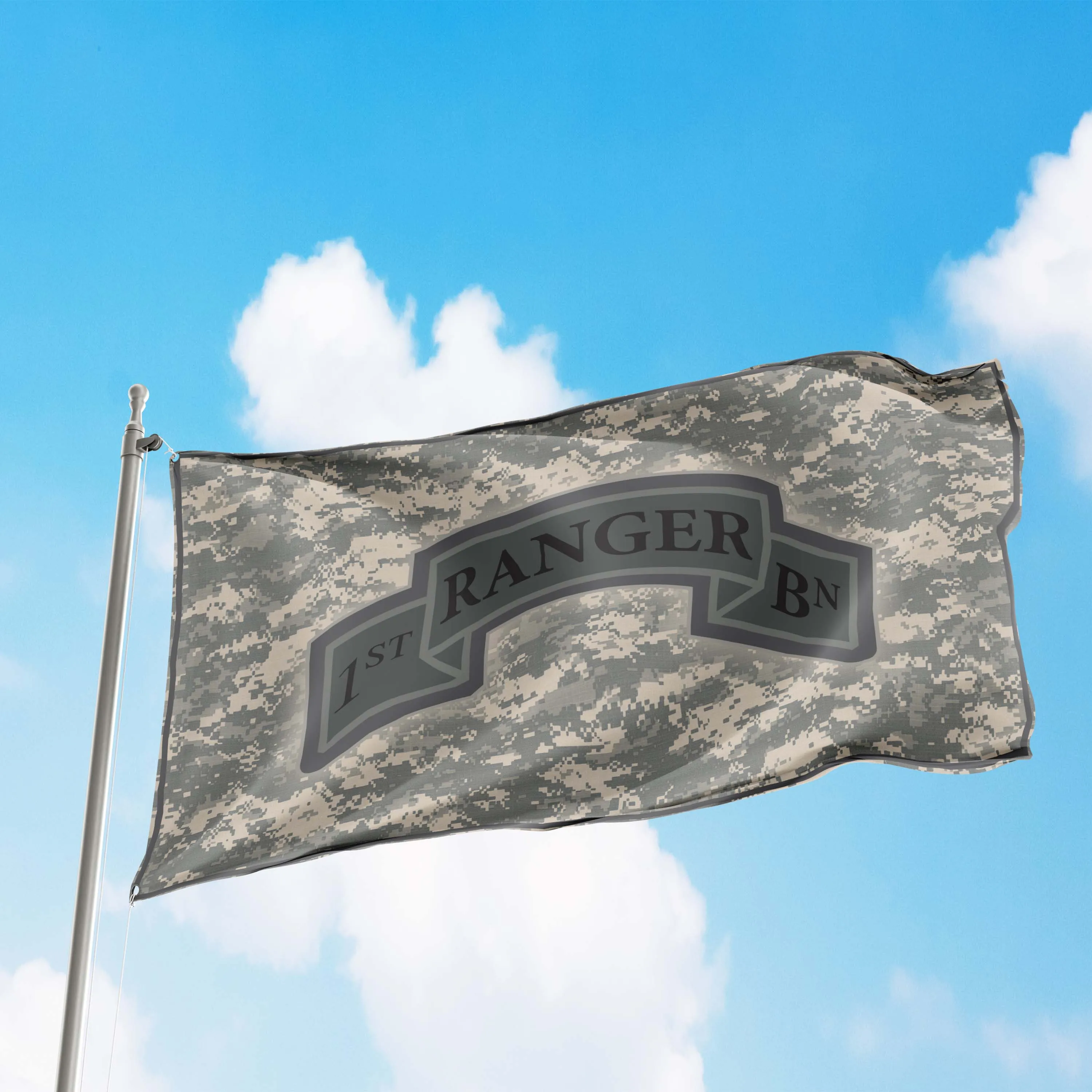 US Army Ranger Battalion Insignia Flag Banner