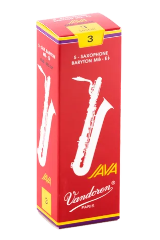 Vandoren Java (Red) Baritone Saxophone Reeds- Box of 5