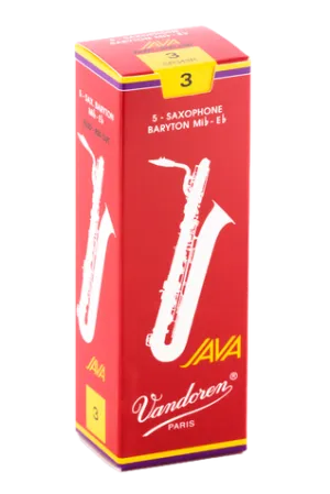 Vandoren Java (Red) Baritone Saxophone Reeds- Box of 5