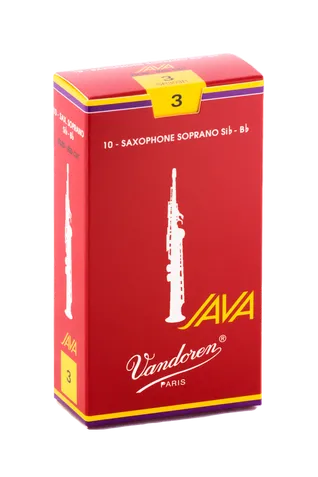 Vandoren Java (Red) Soprano Saxophone Reeds- Box of 10