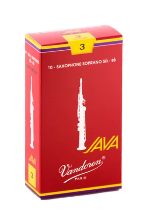 Vandoren Java (Red) Soprano Saxophone Reeds- Box of 10
