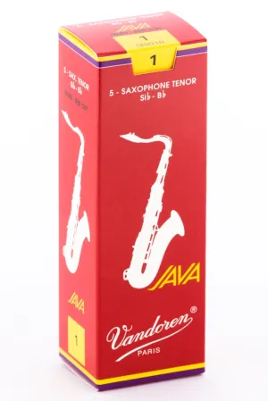 Vandoren Tenor Sax Reed JAVA 'Red Cut' 5 Pack