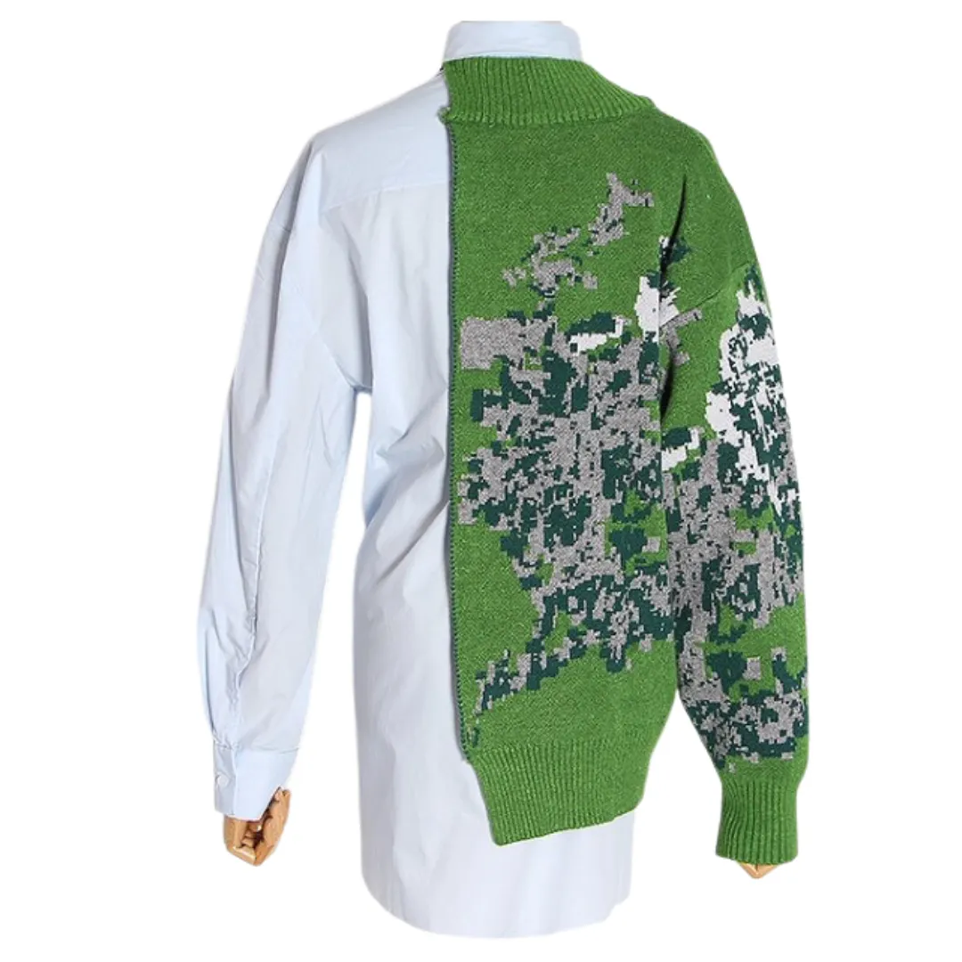 Vintage Sweater  Patch Shirt