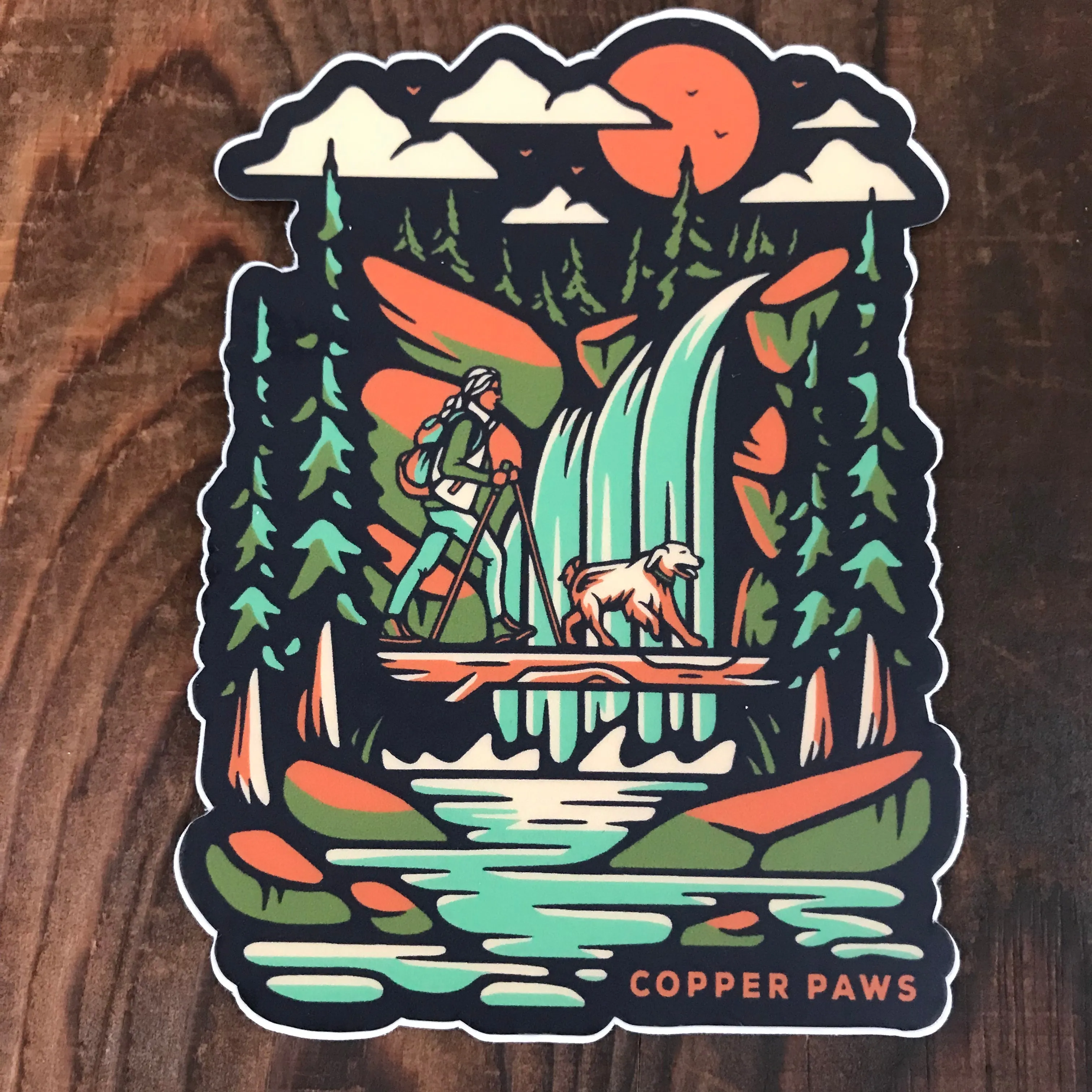 Waterfall Hike Sticker