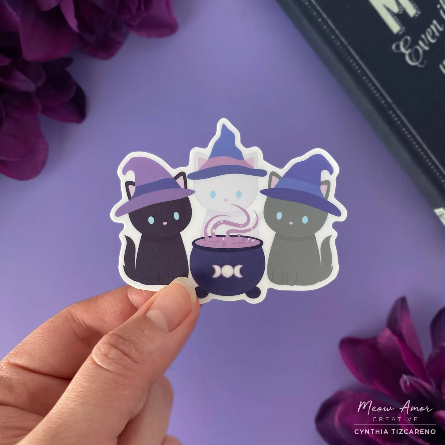 Witch Cats Vinyl Sticker