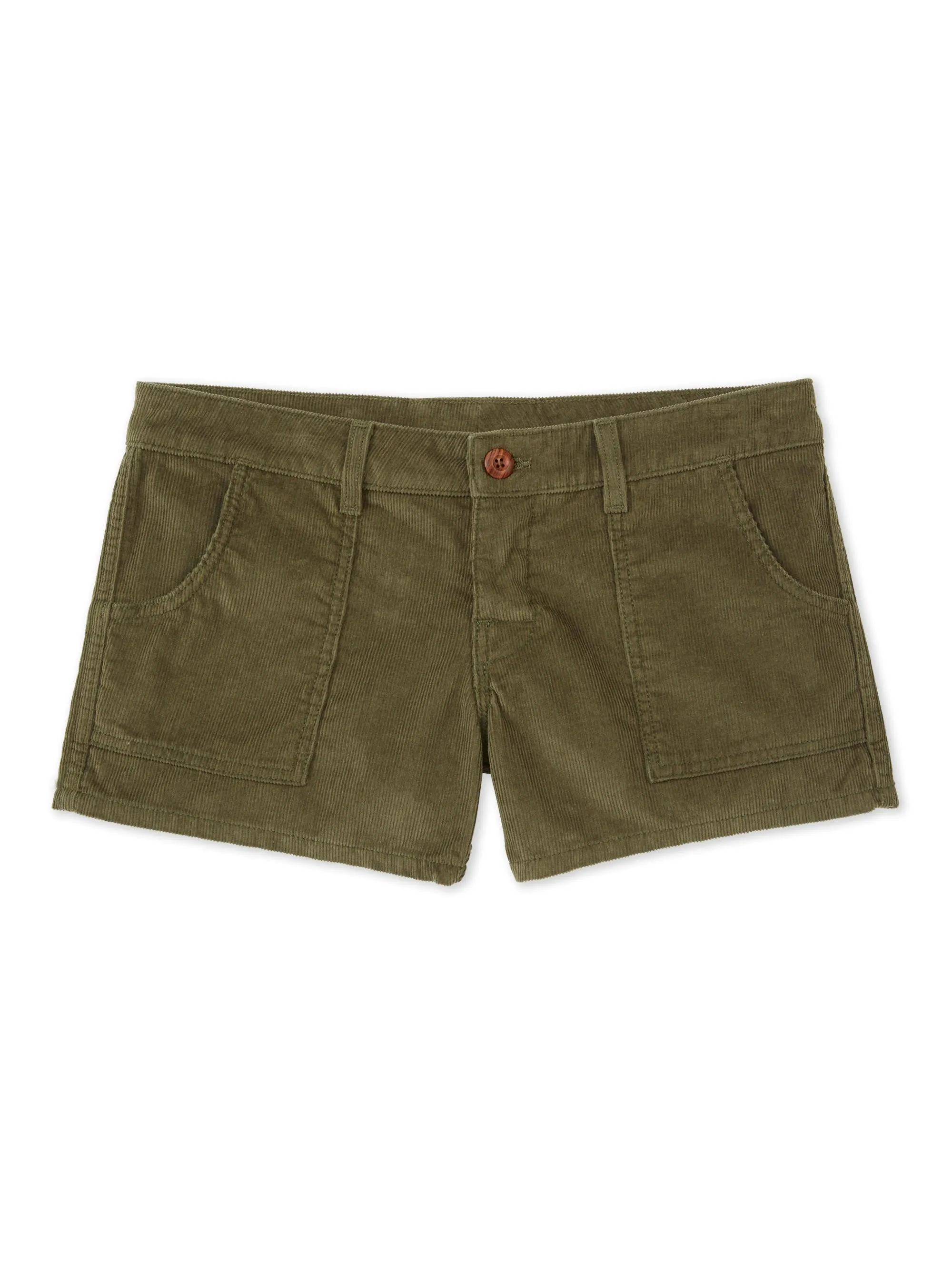 Women's Corduroy Shorts - Olive