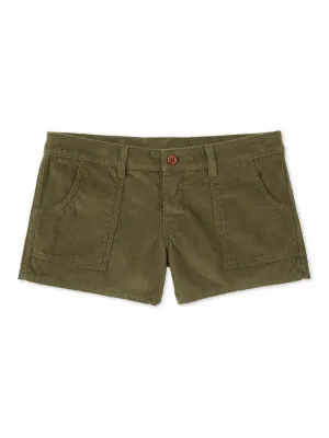 Women's Corduroy Shorts - Olive