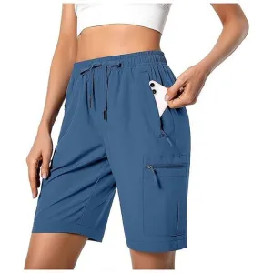 Women's Lightweight Hiking Cargo Shorts Quick Dry Athletic Shorts , Blue